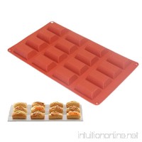 New Arrival 16-Cavity Petite Loaf Rectangle Silicone Mold Brownie Mould for Muffin  Soap  Cake  Brownie  Cornbread  Cheesecake and Pudding (Color: Sent by random) - B0721D14CS